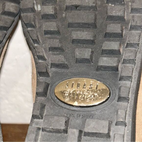 Stuart Weitzman Sockette Suede Leather Faux Fur Wedge Boot Shoes - Picture 10 of 12